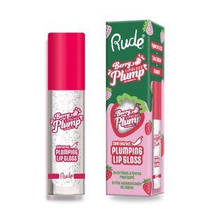 RUDE - BERRY JUICY PLUMPING LIP GLOSS CRYSTAL CLEAR, 12 PCS